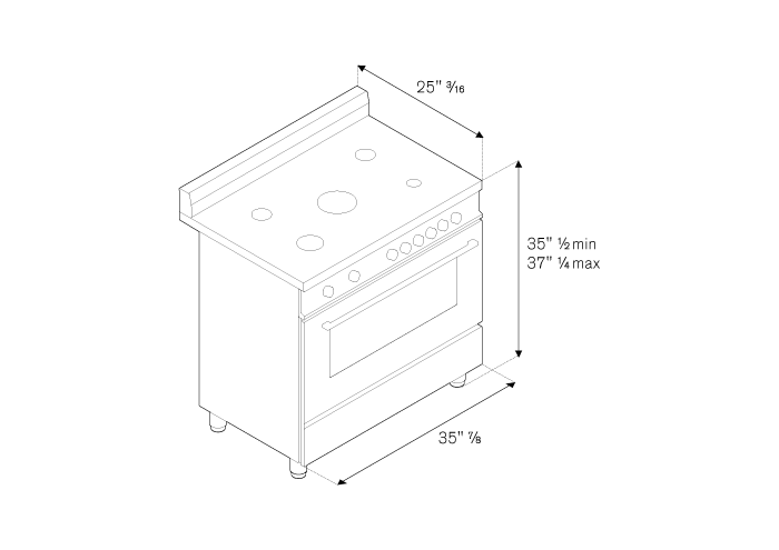 36 6-Burner, Gas Oven | Bertazzoni