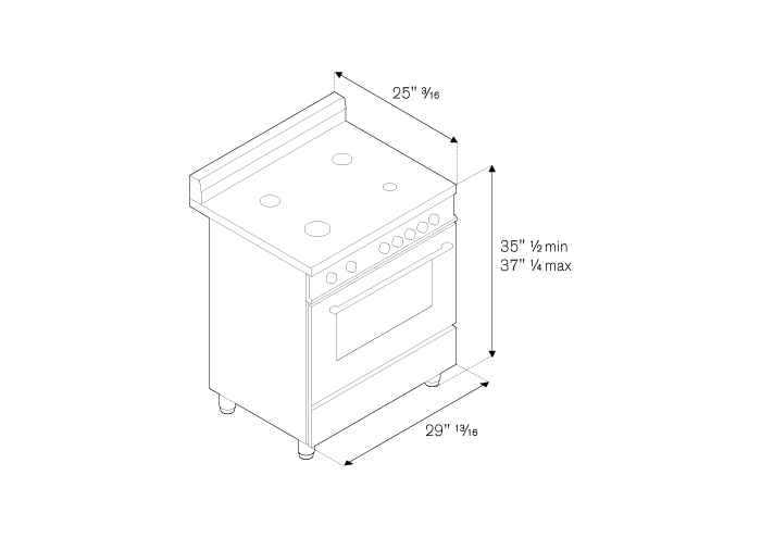 30 4-Burner, Electric Self-Clean Oven | Bertazzoni