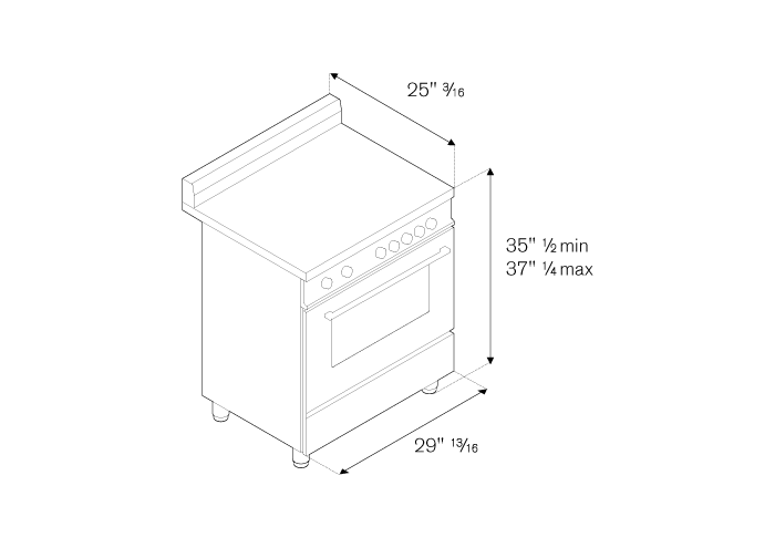 30 4-Induction Zones, Electric Self-Clean Oven | Bertazzoni