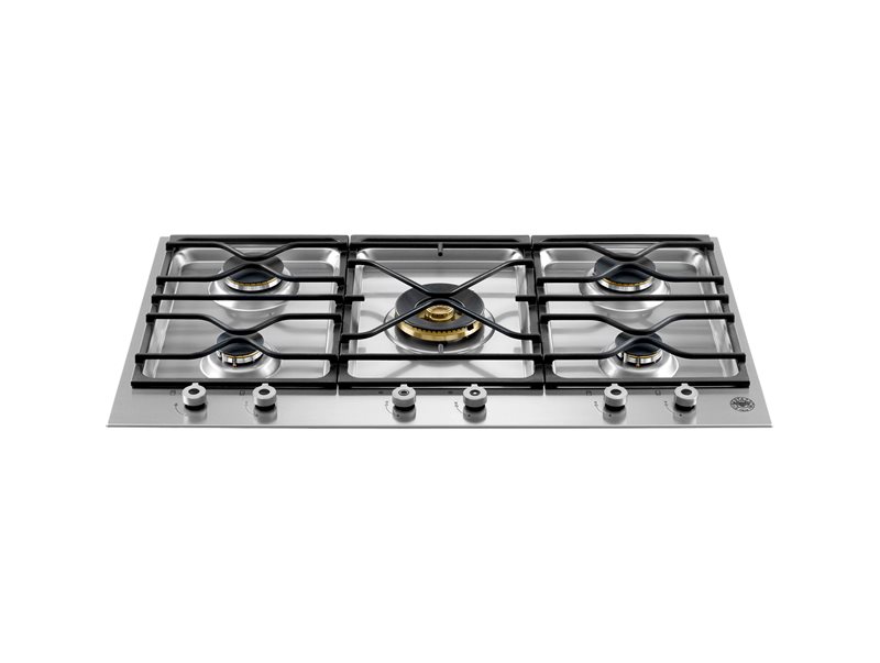 36 Segmented cooktop 5-burner | Bertazzoni - Stainless