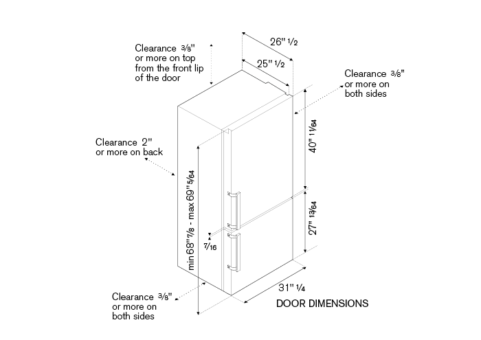 31 inch Freestanding Bottom Mount Refrigerator | Bertazzoni