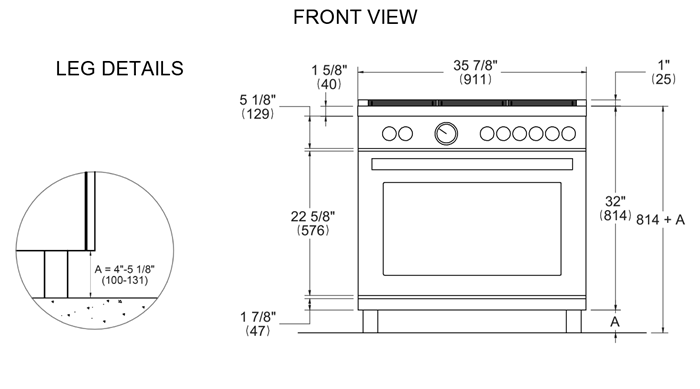 36 inch Induction Range, 5 Heating Zones, Electric Oven | Bertazzoni