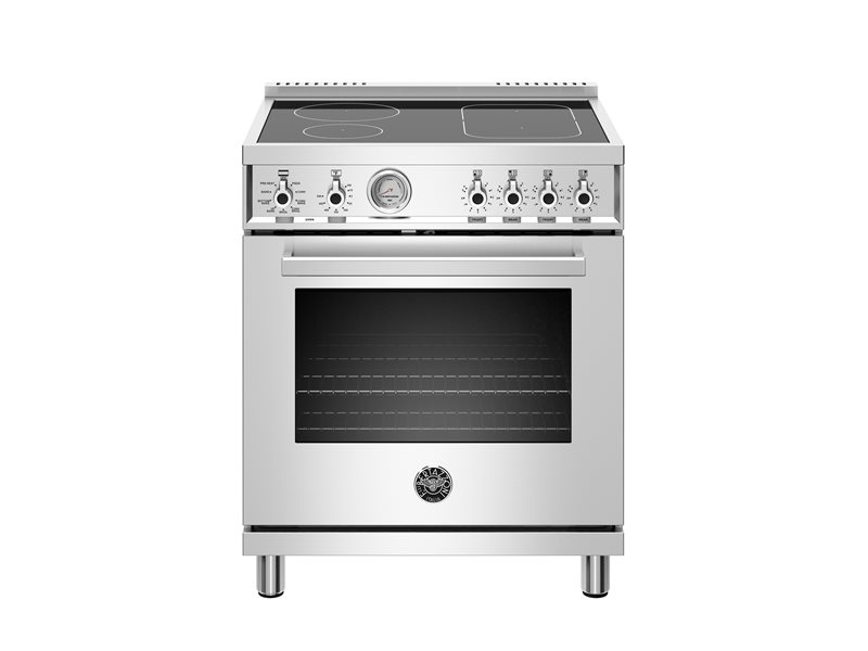 30 inch Induction Range, 4 Heating Zones, Electric Oven | Bertazzoni - Stainless Steel