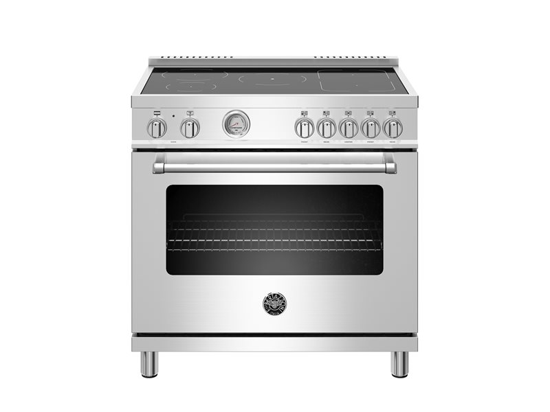 36 inch Induction Range, 5 Heating Zones, Electric Oven | Bertazzoni - Stainless Steel