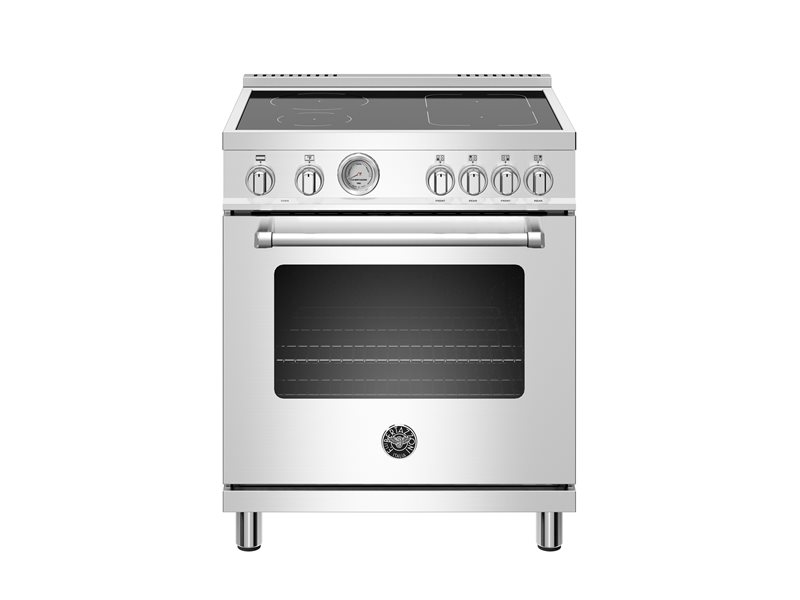 30 inch  Induction Range, 4 Heating Zones, Electric Oven | Bertazzoni - Stainless Steel