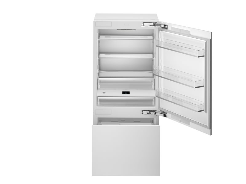 36 inch Bottom Mount Built-in Refrigerator Panel Ready with ice maker & internal water dispenser | Bertazzoni - Panel Ready