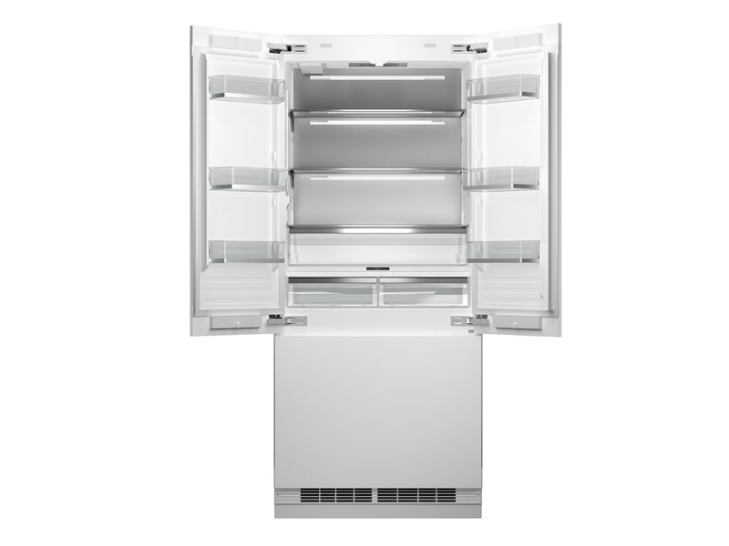 36 inch built-in French Door Refrigerator with ice maker and internal water dispenser | Bertazzoni - Panel Ready