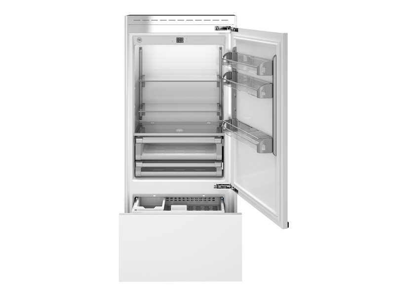 36 inch built-in Bottom Mount Refrigerator with ice maker, panel ready | Bertazzoni - Panel Ready