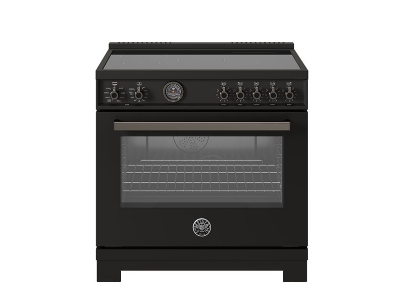 36 inch Induction Range, 5 Heating Zones and Cast Iron Griddle, Electric Self-Clean Oven | Bertazzoni - Carbonio
